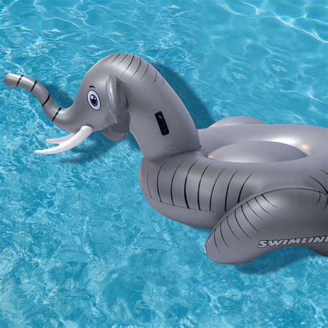 swimline giant inflatable   elephant ride  swimming pool float
