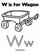 Wagon Letter Coloring Crafts Activities Pages Preschool Alphabet Twistynoodle sketch template