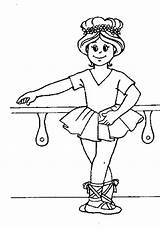 Coloring Pages Ballet Practicing Ballerina Fifth Position Doing sketch template