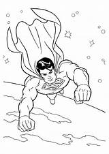 Superman Pages Coloring Printable sketch template