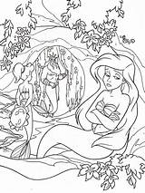 Disney Coloring Pages Ariel Walt Triton Aquata Princess Fanpop Characters King sketch template