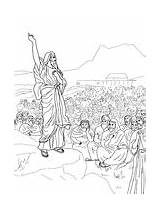 Moses People Coloring Aaron Speaks Opposition Gathered sketch template