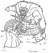Merida Coloring Pages King Fergus Sword Train Using Princess Her Mad Mother So Color sketch template