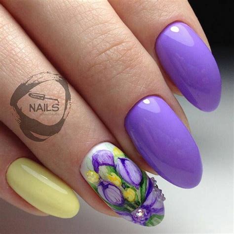 tulip nail art design  flower nail designs  nail art