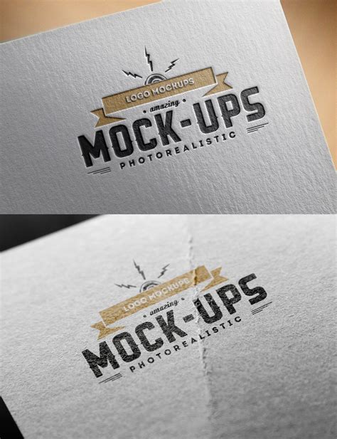 logo mockups paper edition graphicburger
