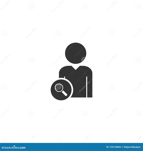 search user icon flat stock vector illustration  identity