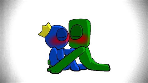 Blue X Green Rainbow Friends The Backrooms Roblox Rainbow Friends