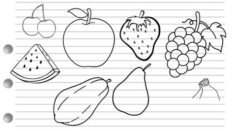 draw fruits youtube