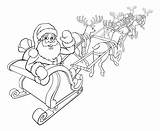 Schlitten Weihnachtsmann Rentier Sleigh Reindeer Malvorlagen sketch template
