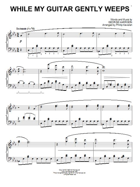 while my guitar gently weeps sheet music direct