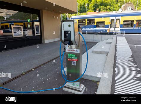 electric vehicle charging station  interlaken ost train station   berner oberland bahn