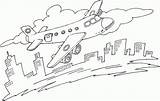Airplane Passenger City Coloring Over Finished Lineart sketch template