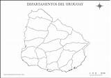 Uruguay Mapa Departamentos Nombres Colorear Mapas sketch template
