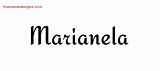 Marianela Calligraphic sketch template
