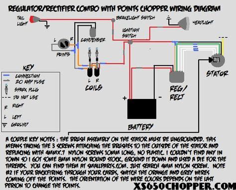 regulatorrectifier combo  points wiring diagram motorcycle wiring diagram