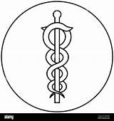 Symbol Medical Caduceus Stock Snake Alamy Pricing sketch template