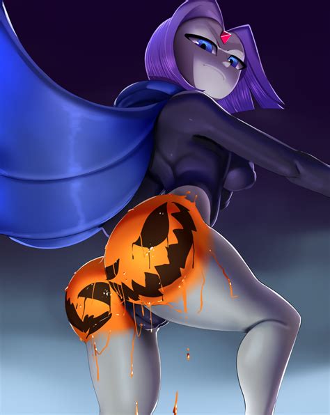 Raven Pumpkin Butt Halloween Pumpkin Tits And Ass