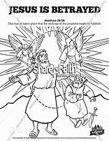 Coloring Pages Sunday School Matthew Jesus Betrayed Bible Kids sketch template