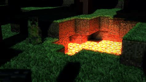3d Minecraft Lava Creeper Render 3d And Programming