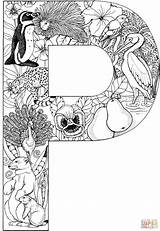 Coloring Letter Pages Animals Colouring Printable Drawing Supercoloring Letra Para Colorear Crafts La Gif Dibujo sketch template