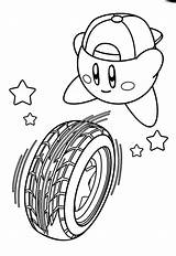 Coloring Pages Rolling Kirby Stones Tire Template Kids sketch template