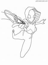 Spider Man Gwen Spiderman sketch template