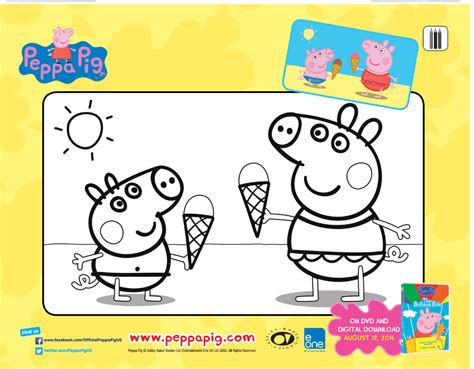peppa pig coloring page  activity sheet