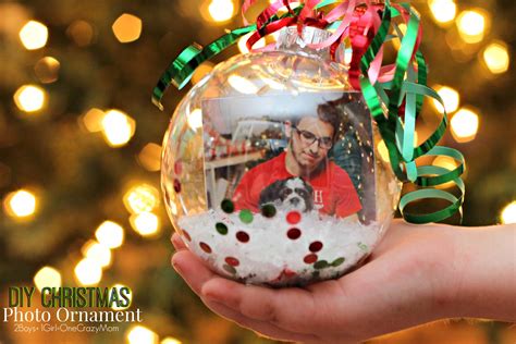 diy christmas photo ornaments   perfect gift idea  boys