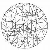 Delaunay Triangulation Voronoi Diagram Three sketch template