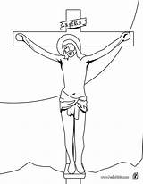 Jesus Cross Coloring Pages Color La Crucifixion Hellokids Croix Print Easter sketch template