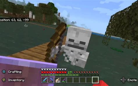 minecraft redditor shows skeleton melee attacking