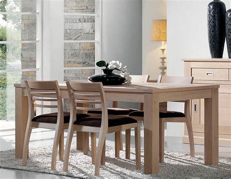 salle  manger contemporaine en chene blanchi capri meubles en bois massif meubles doudard