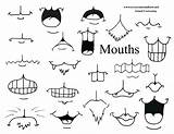 Mouths Nose Draw Mix Expressions sketch template