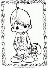Precious Momentos Preciosos Bimbi Bambine Persone Perro Imagen Malvorlage sketch template