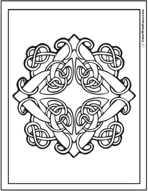 celtic knot coloring pages hearts diamond  vines