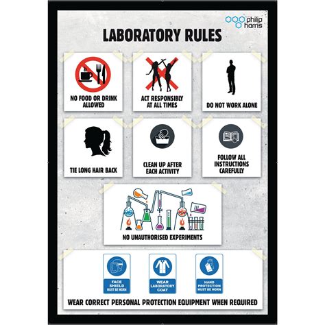 lab rules poster br philip harris