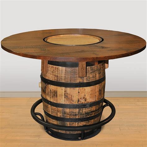 barrel amish pub table whiskey barrel table barrel furniture barrel