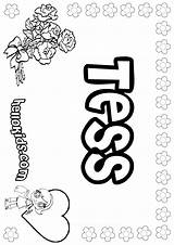 Pages Name Coloring Tiffany Tess Names Template sketch template