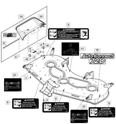 john deere mower deck lva  auto connect mower deck