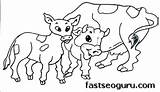 Coloring Family Pages Proud Animal Cow Printable Farm Fastseoguru Getcolorings Kids Getdrawings Login sketch template