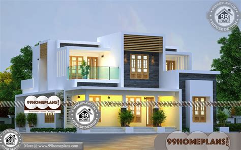 story narrow lot plans  kerala contemporary style house plans