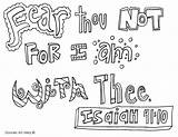Isaiah Scripture Fear Verses Scriptures sketch template