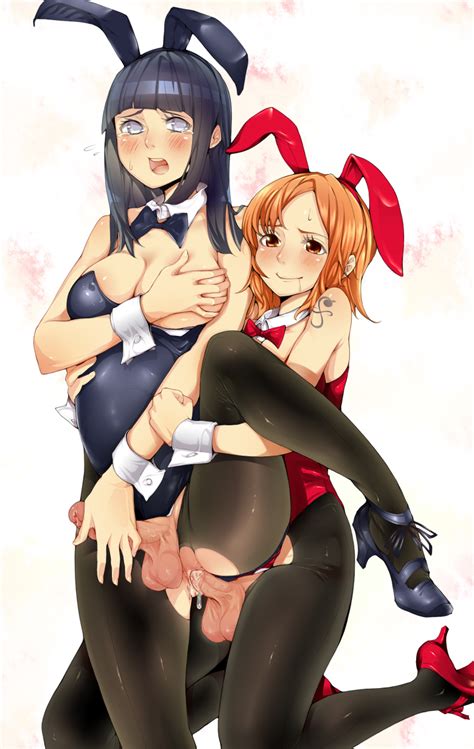 rule 34 2futas anal ass breasts bunnysuit crossover