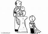 Kids Coloring Pages Baptism Two Printable Adults sketch template