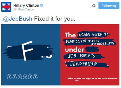 jeb bush hillary clinton and college affordability a twitter battle