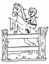 Horse Jumping Coloring Boy Pages Fence Horses Kids Over Jump Do Printactivities Print Printables Printable Choose Board Popular sketch template