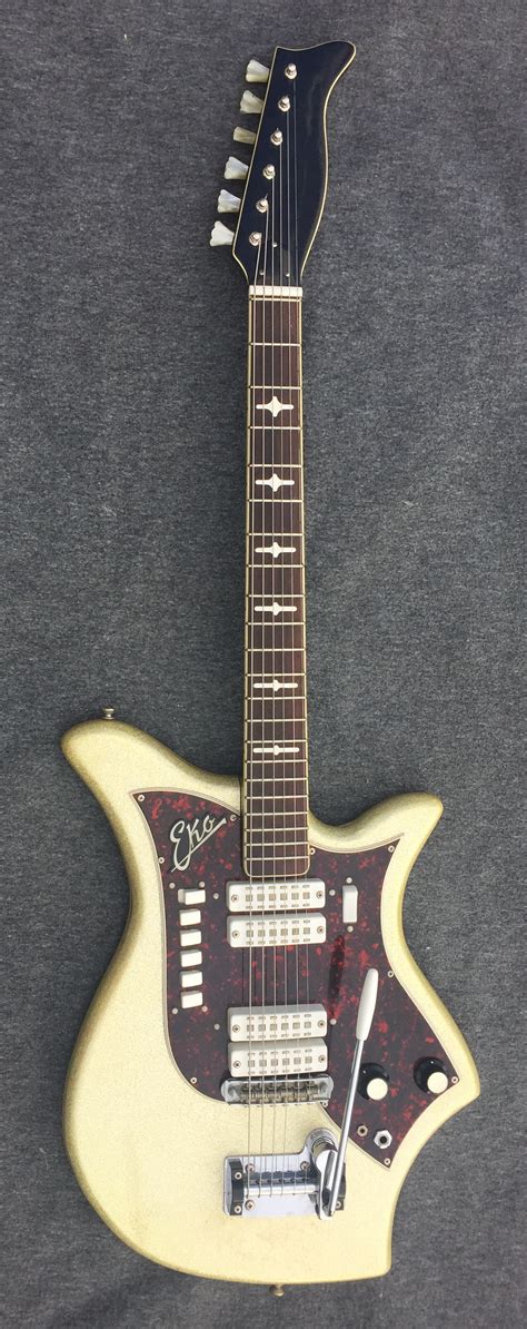 eko    gold sparkled guitar  sale hendrix guitars
