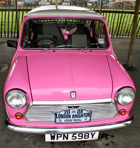 pink mini pink mini car vehicles automobile autos cars vehicle tools