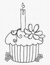 Coloring Birthday Pages Cupcake Clipart Kindpng sketch template