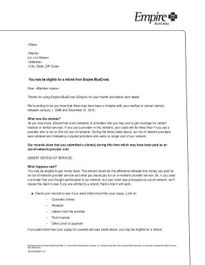 dental patient refund letter templates fill  printable